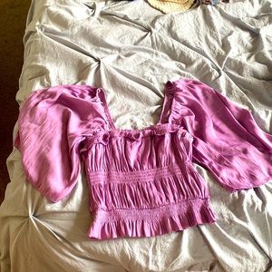 Womens lavender hippie top size small